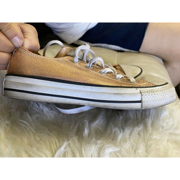 Converse All Stars Ladies Size 6/Copper Metallic/Low Top - Picture 2 of 5